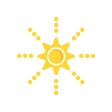 sun icon vector isolated on white background for your web and mobile app design
