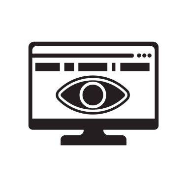 Beyaz arka plan üzerinde tarayıcı işareti izole tarayıcı simge vektör