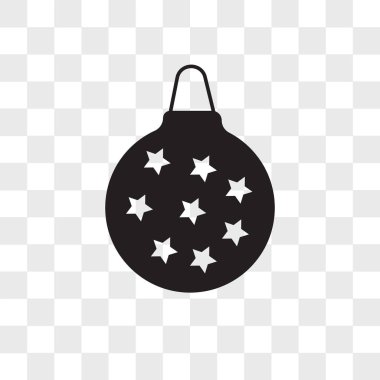 saydam arka plan üzerinde c izole Noel ampul vektör simgesi