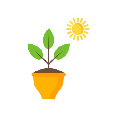 Plant pot icon vector isolated on white background for your web and mobile app design