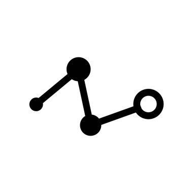 Çizgi grafik vektör işareti ve sembol beyaz sırt dekoltesinde izole