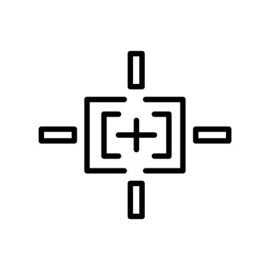 Focus icon vector isolated on white background, Focus sign