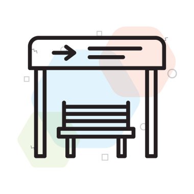 Web ve mobil uygulama tasarımınız için beyaz arkaplanda izole edilmiş tren istasyonu simgesi vektörü