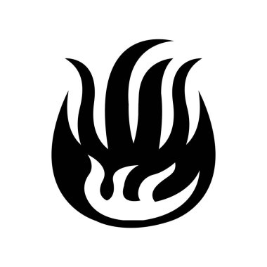 Beyaz arkaplanda izole edilmiş ikon vektörünü ateşle işareti, uyar