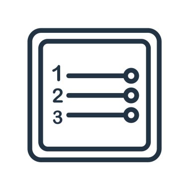 Beyaz arka plan üzerinde liste işareti izole liste simge vektör