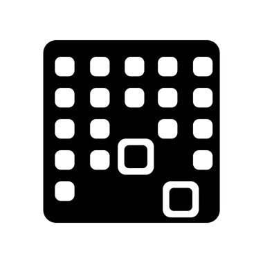 Matris simgesi vektör işareti ve beyaz arkaplanda izole edilmiş sembol,