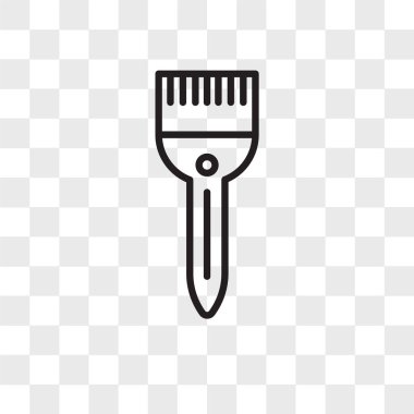 Saydam arka plan üzerinde ağrı izole boya fırça vektör simgesi