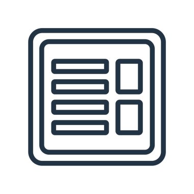 Metin simgesi vektörü beyaz arkaplanda izole edildi, metin işareti