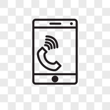 cep telefonu vektör simgesi şeffaf arkaplan, selfonda izole edildi