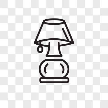 Saydam arka plan üzerinde lamba logosu d izole lamba vektör simgesi