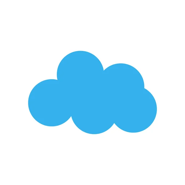 Cloudes ikon vektor jel és szimbólum elszigetelt fehér alapon — Stock Vector