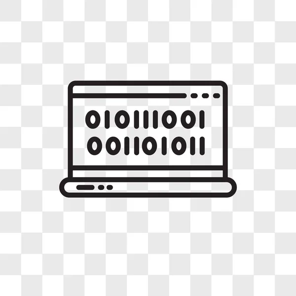 Coding vector icon isolated on transparent background, Coding lo — Stock Vector