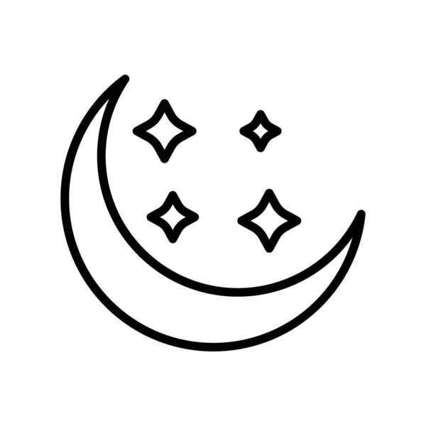 Icono nocturno vector aislado sobre fondo blanco, signo nocturno — Vector de stock