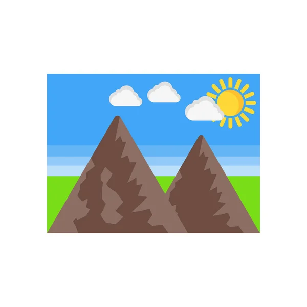 Icono Paisaje Vector Aislado Fondo Blanco Para Diseño Web Aplicación — Archivo Imágenes Vectoriales