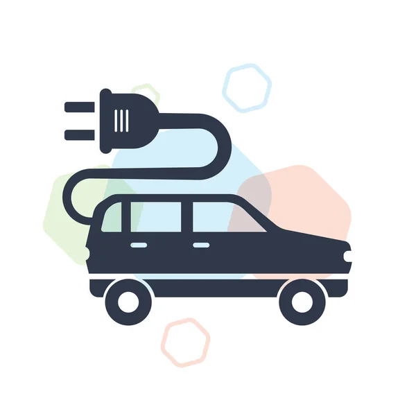 Electric Car Icon Vector Isolated White Background Your Web Mobile — 스톡 벡터