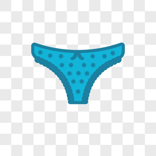 Panties vector icon isolated on transparent background, Panties — Stock Vector