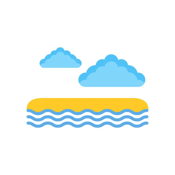 Clouds Icon Vector Isolated White Background Your Web Mobile App — 图库矢量图片
