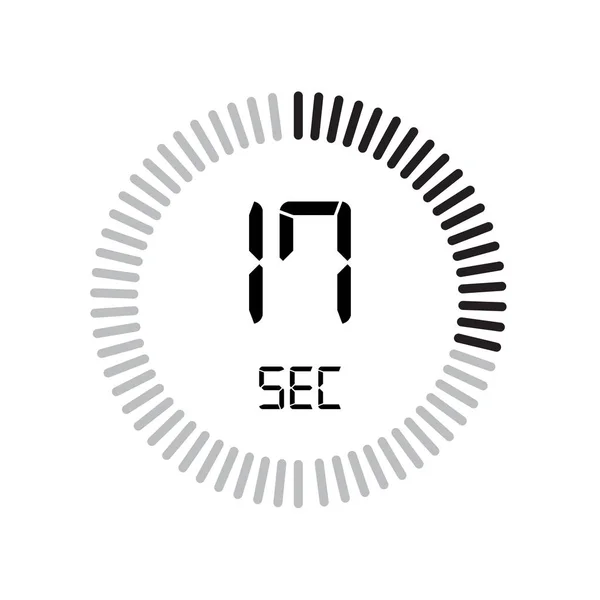 Seconden Pictogram Digitale Timer Gewoon Vector Illustratie — Stockvector