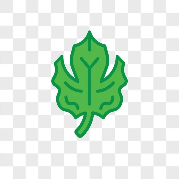 Leaf vector icon isolated on transparent background, Leaf logo d — Stock Vector