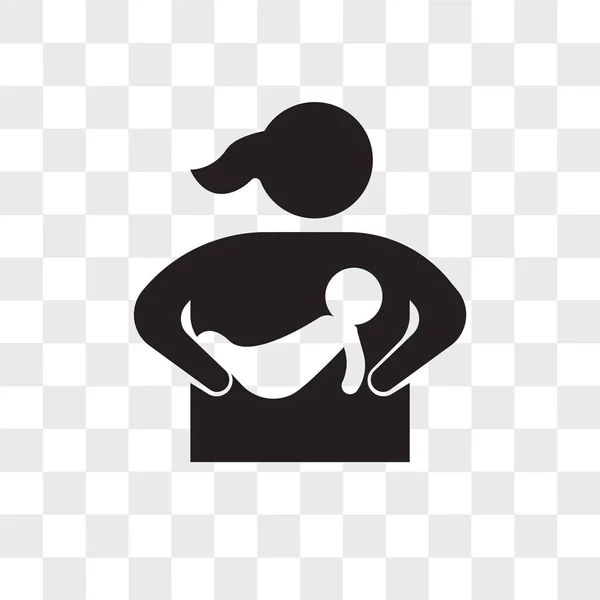 Icono del vector de lactancia materna aislado sobre fondo transparente, Br — Archivo Imágenes Vectoriales
