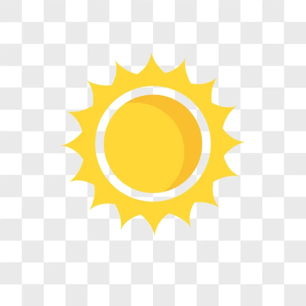 Icono del vector solar aislado sobre fondo transparente, Sun logo des — Vector de stock