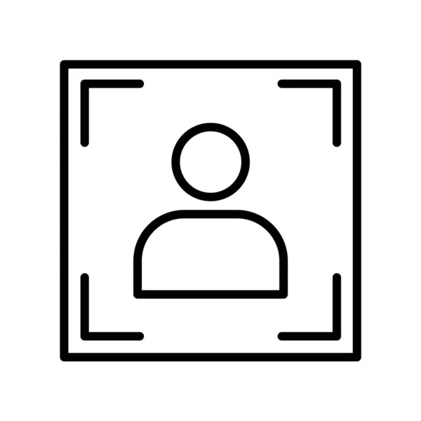 Icono de retrato vector aislado sobre fondo blanco, Signo de retrato — Vector de stock