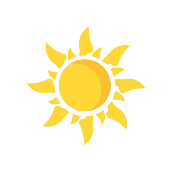 Sun Ikon Vektor Elszigetelt Fehér Háttér Web Mobil Alkalmazás Design — Stock Vector