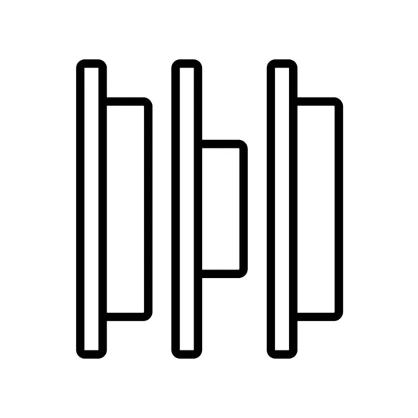 Vettore icona allineamento oggetto isolato su sfondo bianco, Objec — Vettoriale Stock