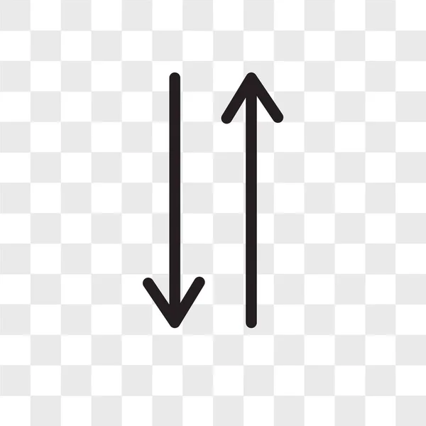並べ替えロゴ開発、透明な背景に分離されたベクトルのアイコンを並べ替える — ストックベクタ