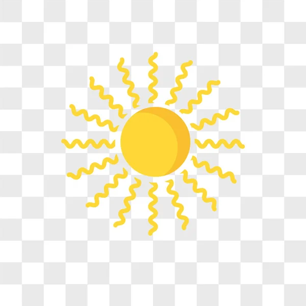 Sonnenvektorsymbol isoliert auf transparentem Hintergrund, Sonne-Logo des — Stockvektor