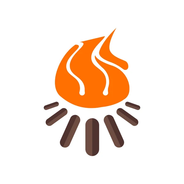 Icône Bonfire signe vectoriel et symbole isolé sur fond blanc — Image vectorielle