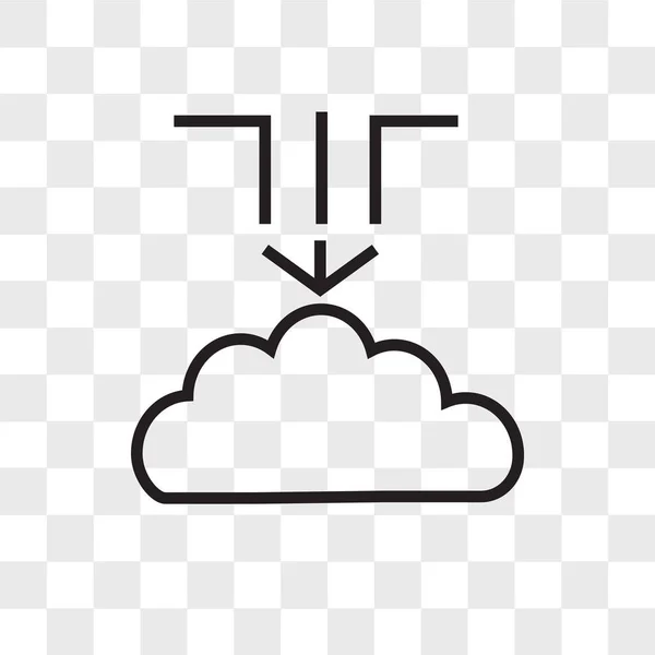 Data migration, cloud backup vector icon isolated on transparent