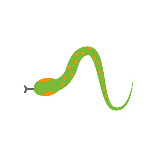 Sinal de vetor de ícone de serpente e símbolo isolado no fundo branco — Vetor de Stock