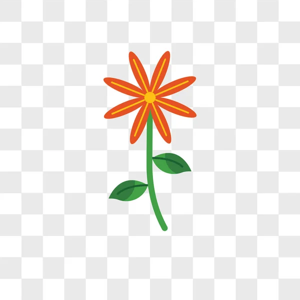 Icono de vector de flor aislado sobre fondo transparente, Flower lo — Vector de stock