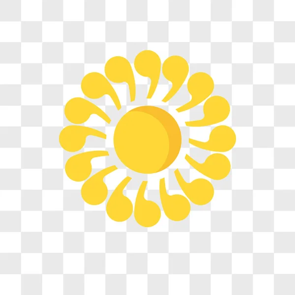 Saydam arka plan üzerinde güneş logosu des izole güneş vektör simgesi — Stok Vektör