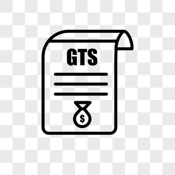 在透明背景上隔离的 gst 矢量图标, gst 徽标 des — 图库矢量图片