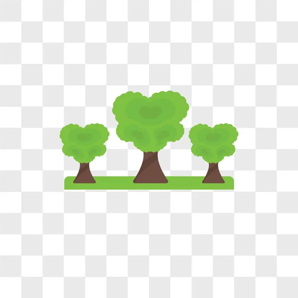 Árbol icono vectorial aislado sobre fondo transparente, árbol logotipo d — Vector de stock