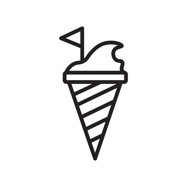 Ice Cream Ikona Vektor Izolované Bílém Pozadí Pro Váš Web — Stockový vektor