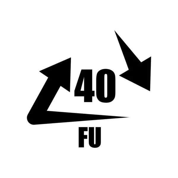 40 FE vector icono aislado sobre fondo blanco, 40 FE signo, la guerra — Vector de stock