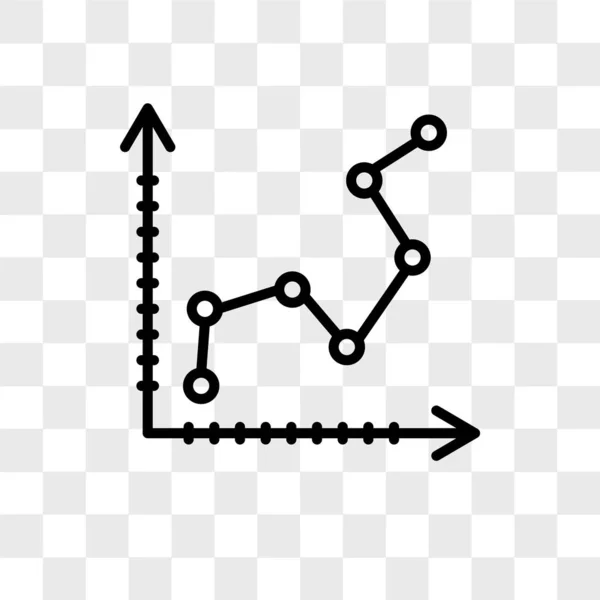 Grafiek vector pictogram geïsoleerd op transparante achtergrond, Graph logo — Stockvector