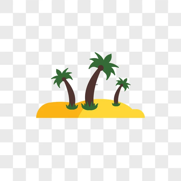 Palm tree vector icon isolated on transparent background, Palm t — Stock Vector