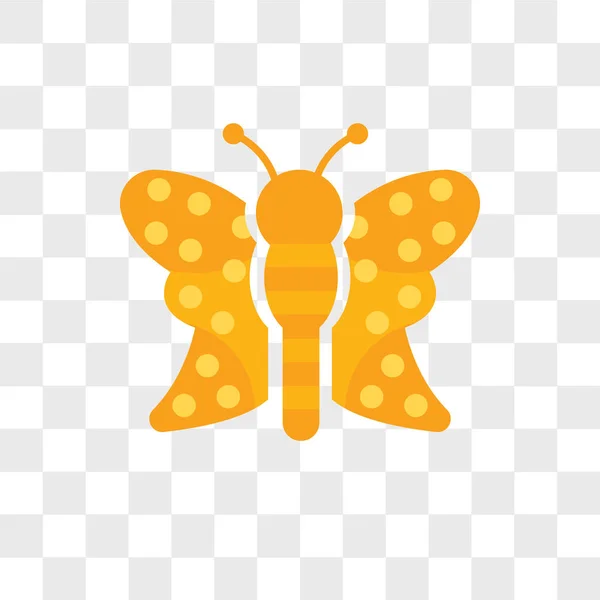 蝴蝶矢量图标隔离在透明背景, 黄油 — 图库矢量图片