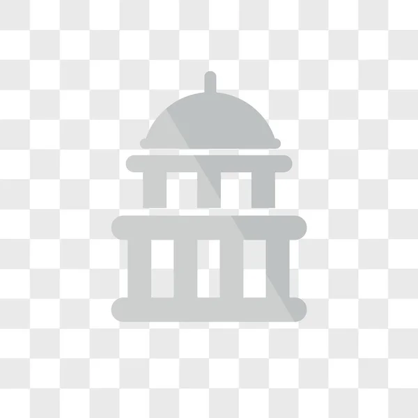Εικονίδιο του φορέα Capitol απομονώνονται σε διαφανές φόντο, Καπιτώλιο — Διανυσματικό Αρχείο