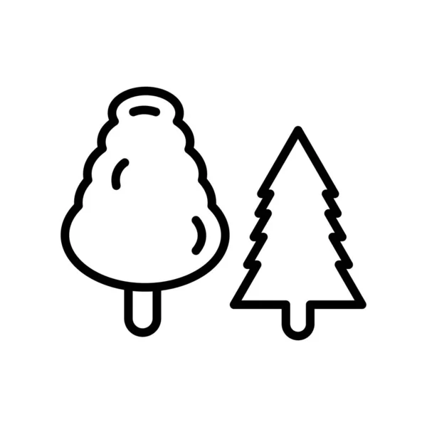 Bomen pictogram vector geïsoleerd op een witte achtergrond, bomen ondertekenen, lin — Stockvector