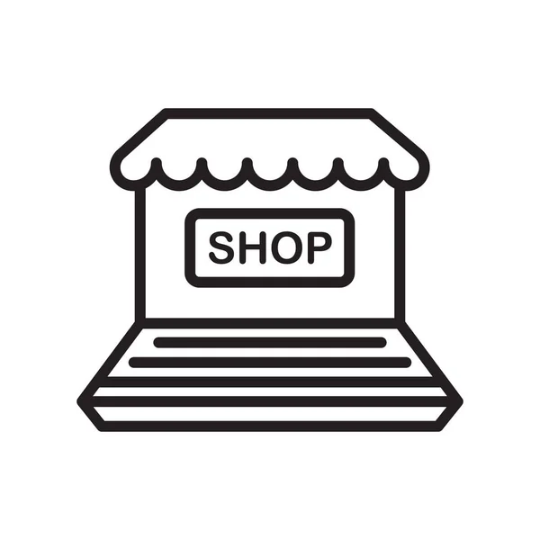 Online Shop Icon Vektor Isoliert Auf Weißem Hintergrund Für Ihr — Stockvektor
