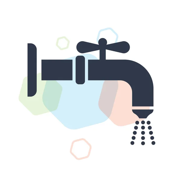 Vector Icono Grifo Agua Aislado Fondo Blanco Para Diseño Web — Archivo Imágenes Vectoriales