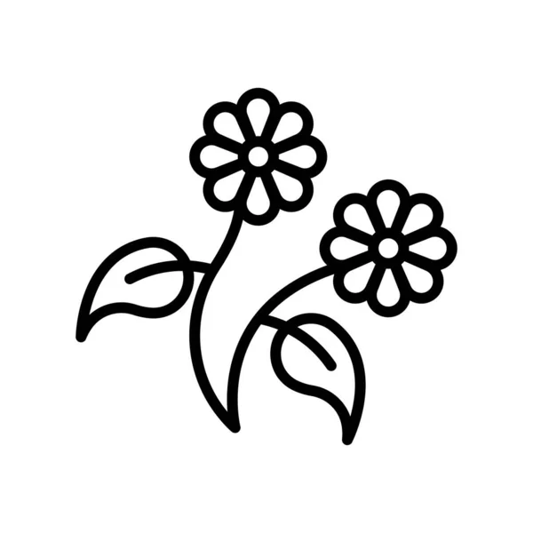 Wektor ikona kwiat na białym tle na białe tło, kwiat znak, l — Wektor stockowy