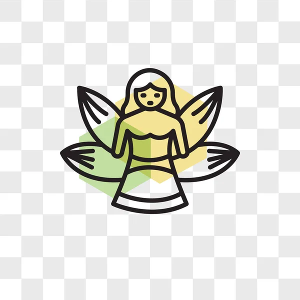 Icône vectorielle fée isolée sur fond transparent, Logo fée — Image vectorielle