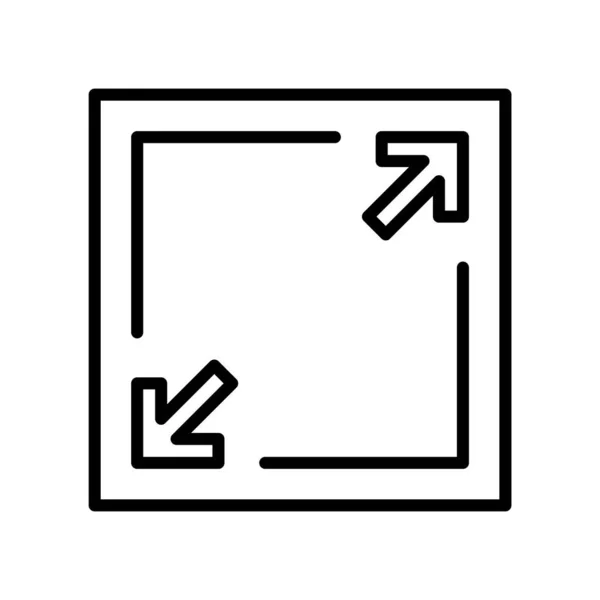 Vettore icona risoluzione isolato su sfondo bianco, Risoluzione — Vettoriale Stock