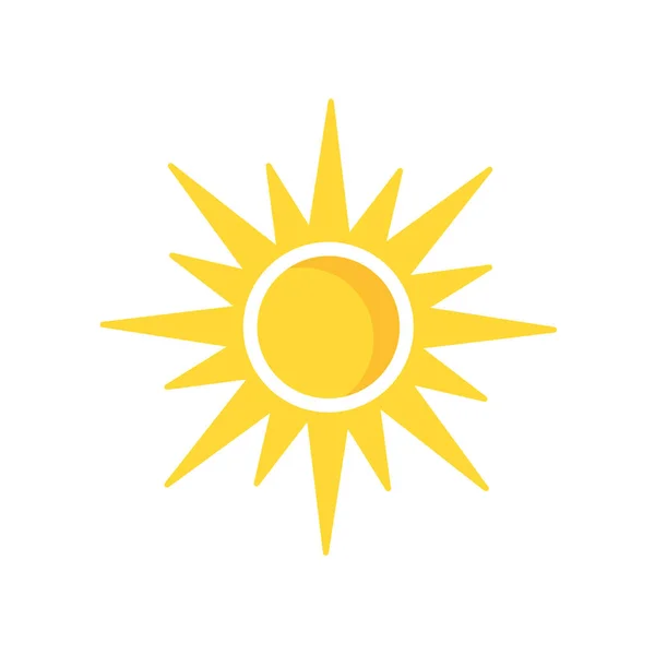 Vector Icono Sol Aislado Fondo Blanco Para Diseño Web Aplicación — Vector de stock